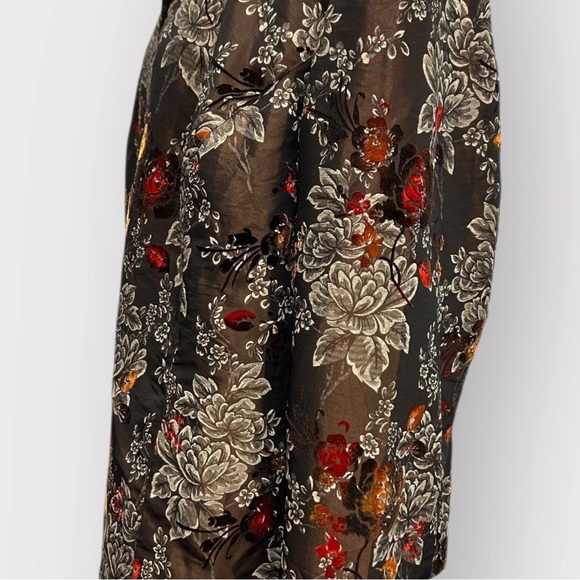 Coldwater Creek Shacket Women 3XL Brown Gold Brocade Brunch Office Jacket - Picture 4 of 11